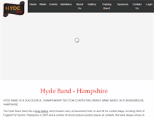 Tablet Screenshot of hydeband.co.uk